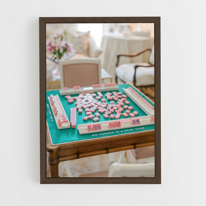 ap-mahjong-4 cadre Bois foncé