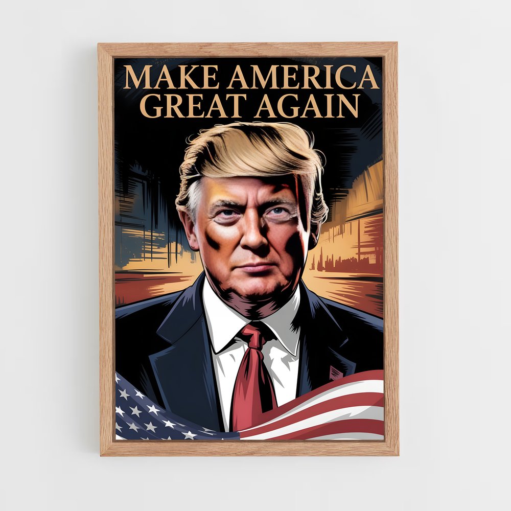 ap-make america great again-1 cadre Bois clair