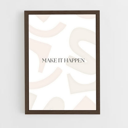 ap-make it happen-3 cadre Bois foncé