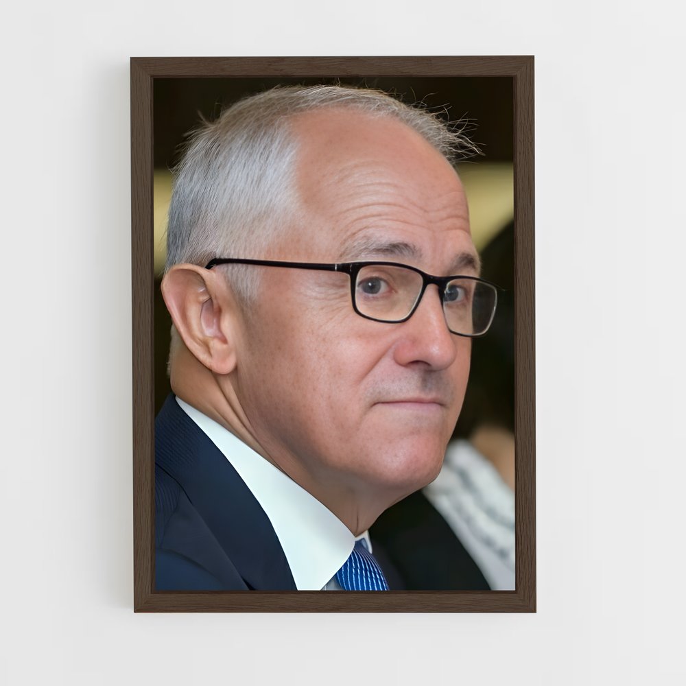ap-malcolm turnbull-1 cadre Bois foncé