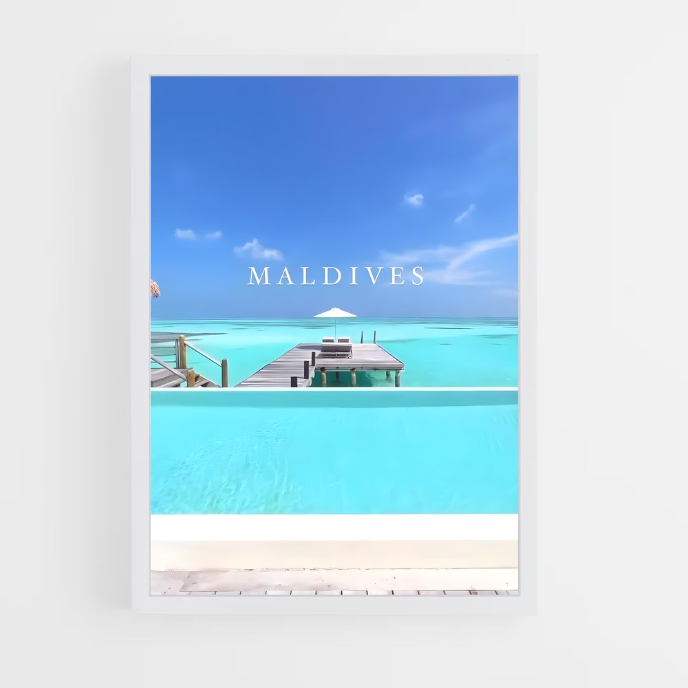 ap-maldives beach-10 cadre Blanc
