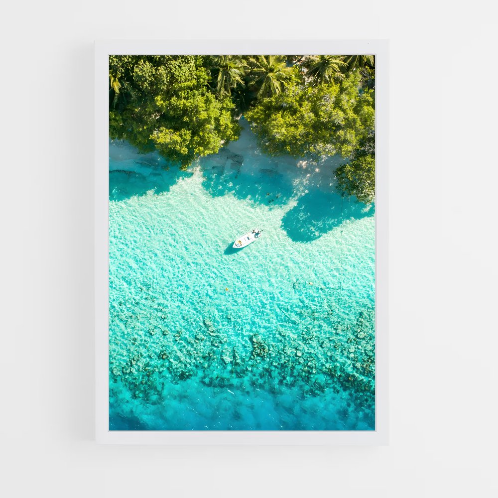 ap-maldives beach-5 cadre Blanc