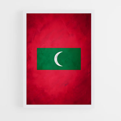 ap-maldives flag-1 cadre Blanc