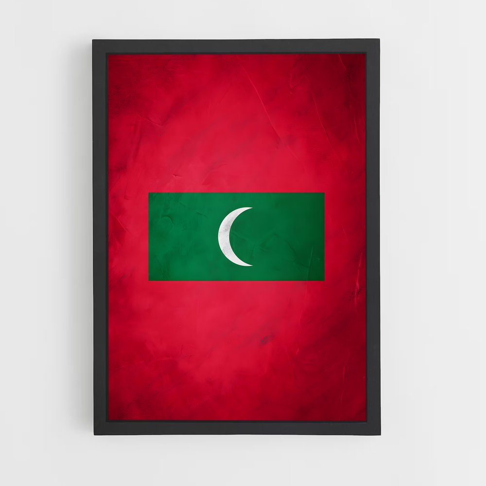 ap-maldives flag-1 cadre Noir