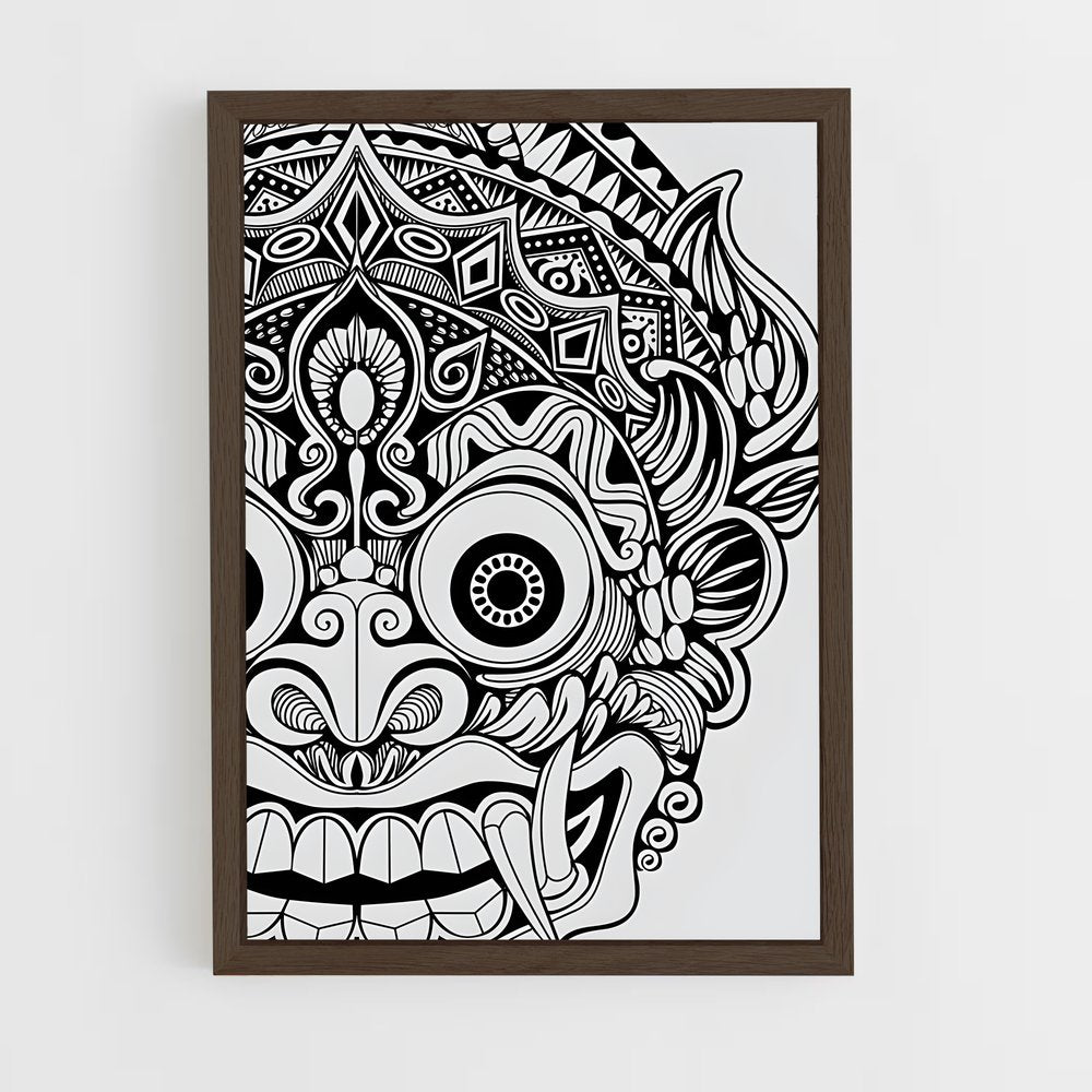 ap-mandala-2 cadre Bois foncé