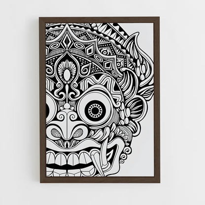 ap-mandala-2 cadre Bois foncé