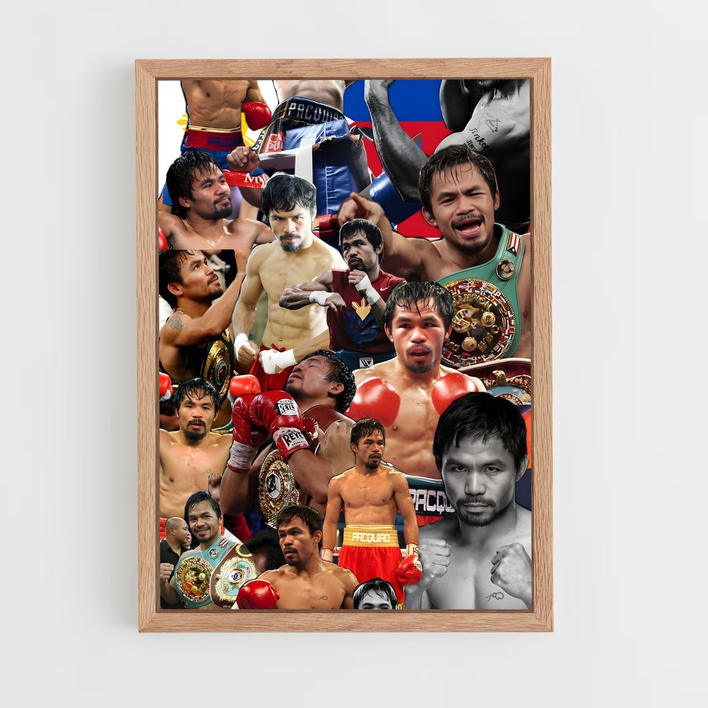 ap-manny pacquiao-11 cadre Bois clair