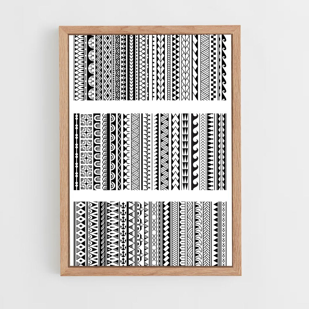 ap-maori patterns-1 cadre Bois clair