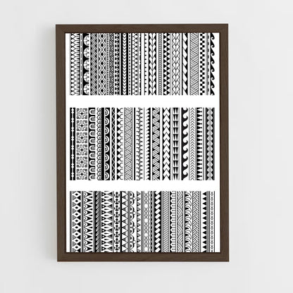 ap-maori patterns-1 cadre Bois foncé