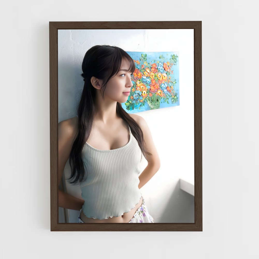 ap-maria makino-1 cadre Bois foncé