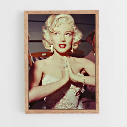 ap-marilyn monroe-10 cadre Bois clair