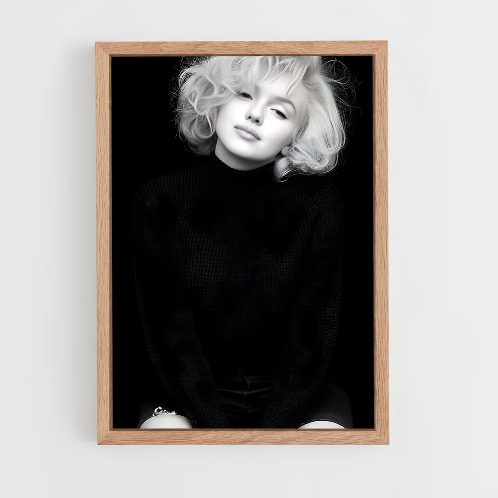 ap-marilyn monroe-2 cadre Bois clair