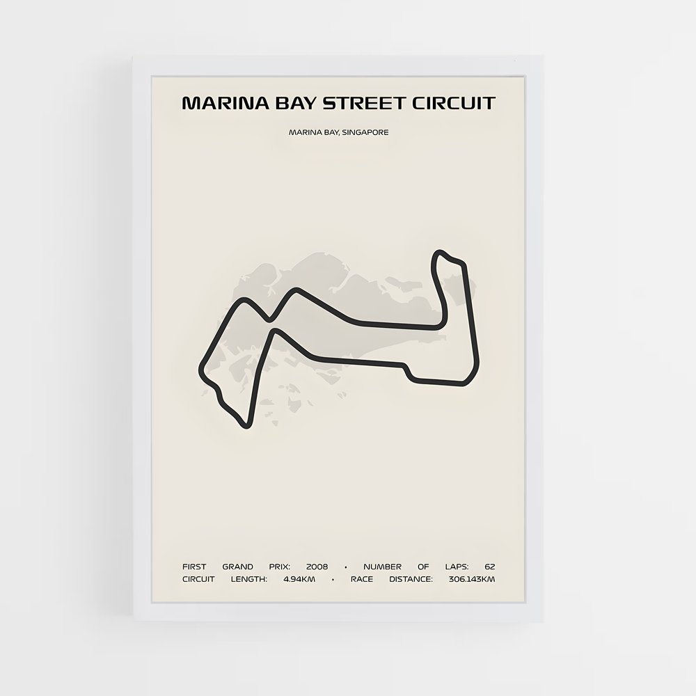 ap-marina bay street circuit singapore-4 cadre Blanc