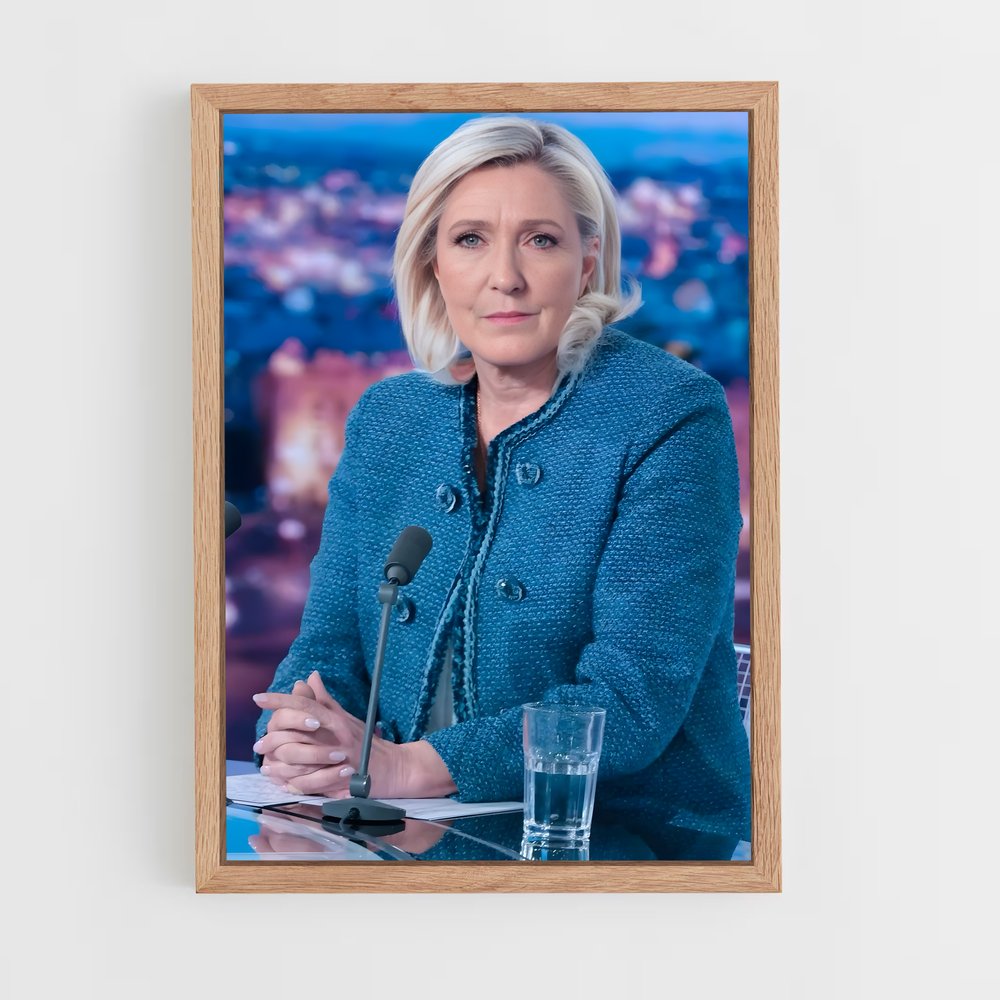 ap-marine le pen-1 cadre Bois clair