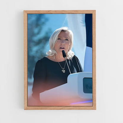 ap-marine le pen-10 cadre Bois clair