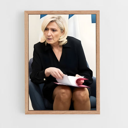 ap-marine le pen-12 cadre Bois clair