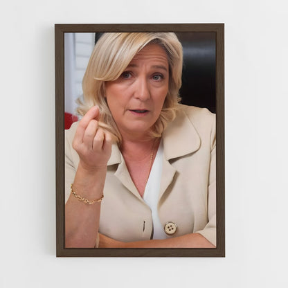 ap-marine le pen-14 cadre Bois foncé