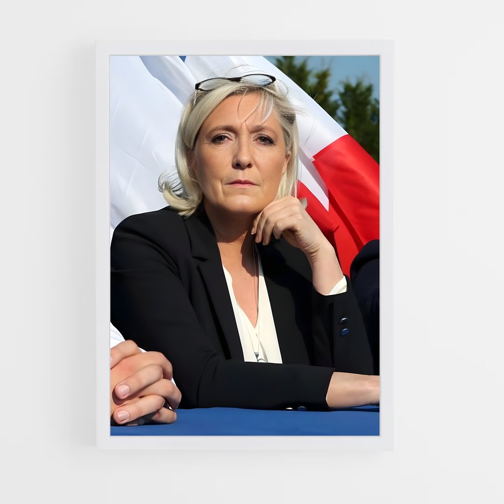 ap-marine le pen-3 cadre Blanc