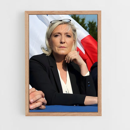 ap-marine le pen-3 cadre Bois clair