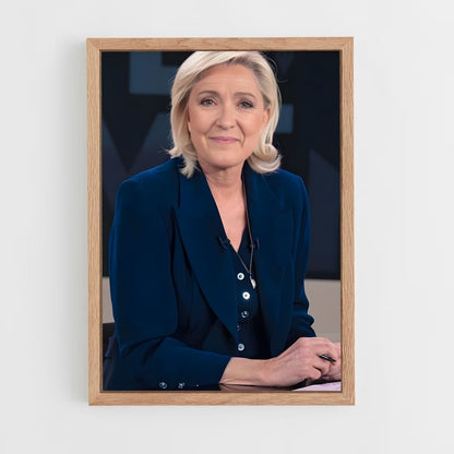 ap-marine le pen-4 cadre Bois clair