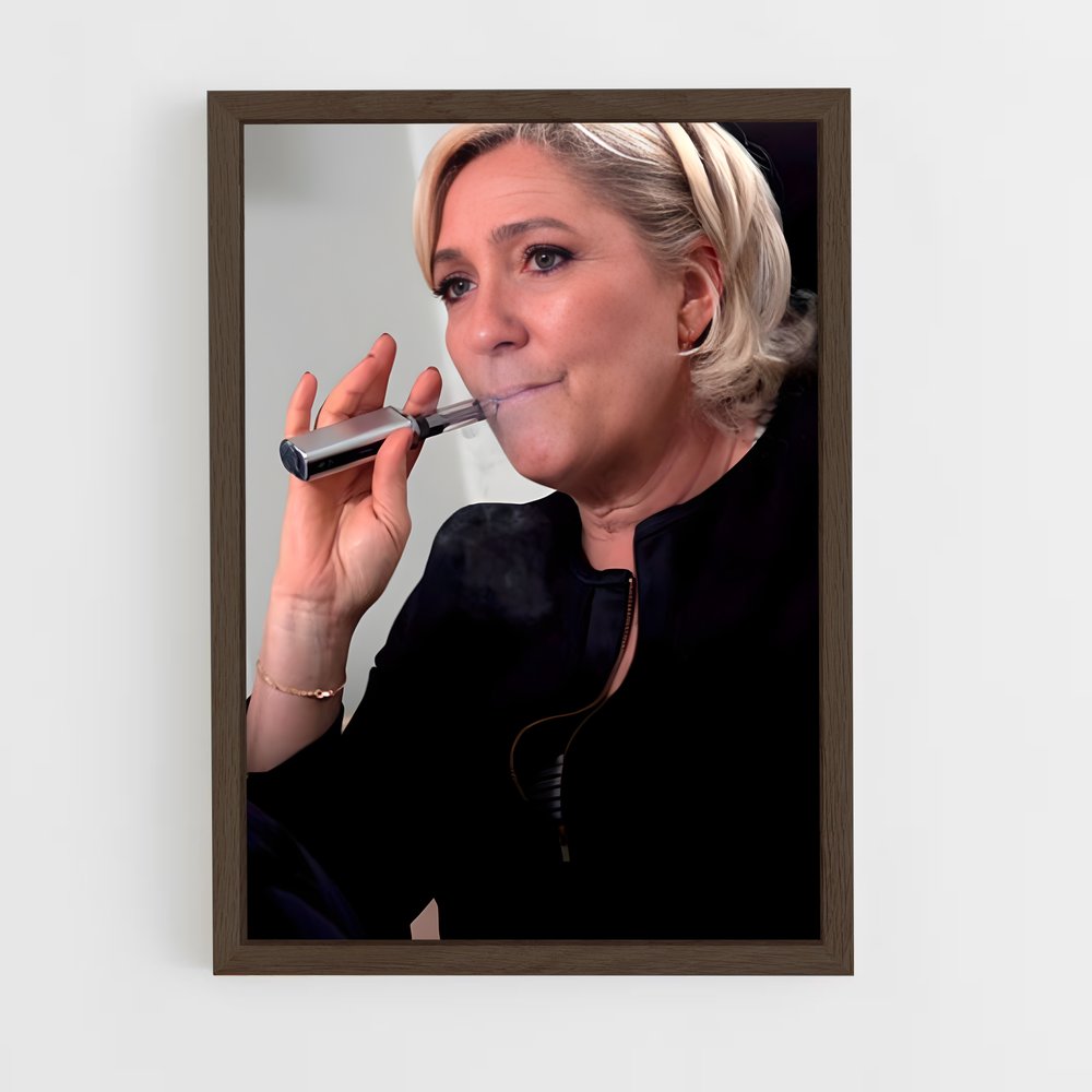 ap-marine le pen-5 cadre Bois foncé