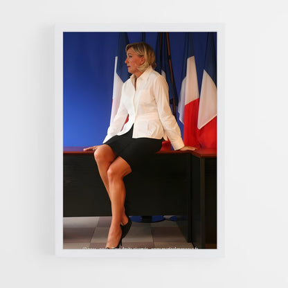 ap-marine le pen-6 cadre Blanc