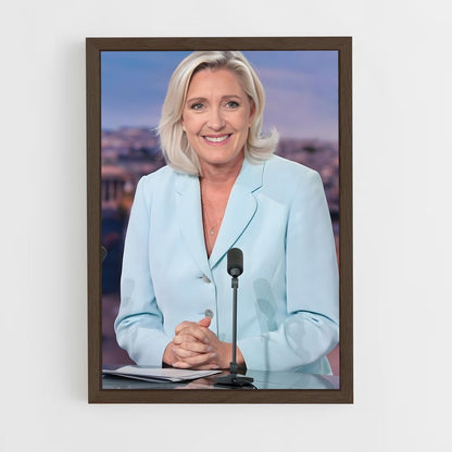 ap-marine le pen-9 cadre Bois foncé