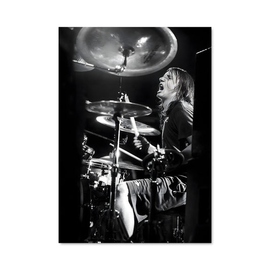 Poster Batteur en Noir et Blanc