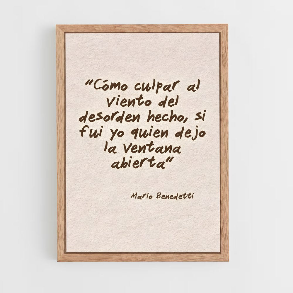 ap-mario benedetti-1 cadre Bois clair