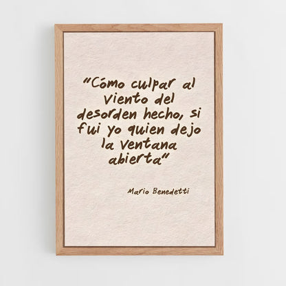 ap-mario benedetti-1 cadre Bois clair