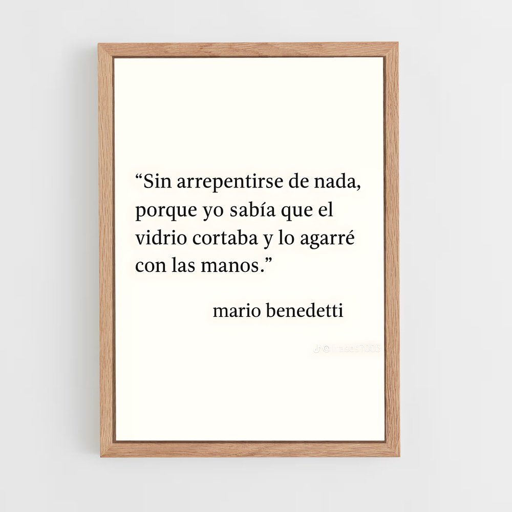ap-mario benedetti-4 cadre Bois clair