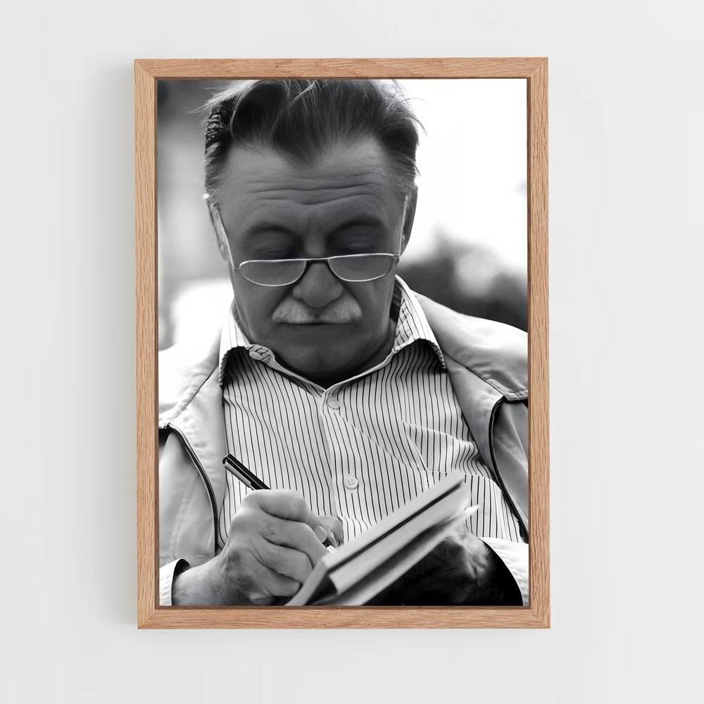 ap-mario benedetti-5 cadre Bois clair