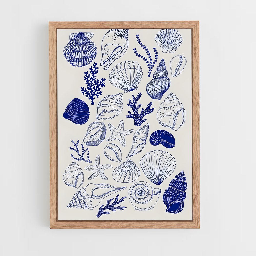 ap-maritime motifs-2 cadre Bois clair