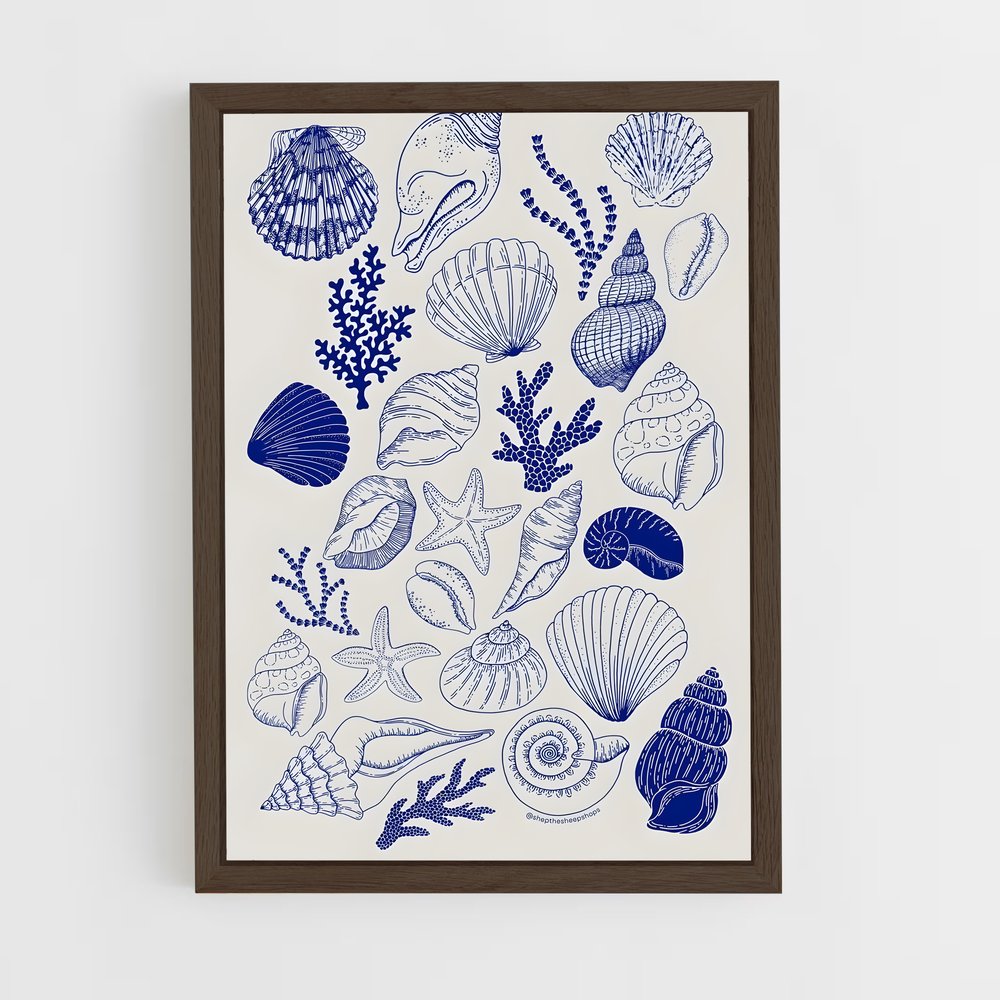ap-maritime motifs-2 cadre Bois foncé