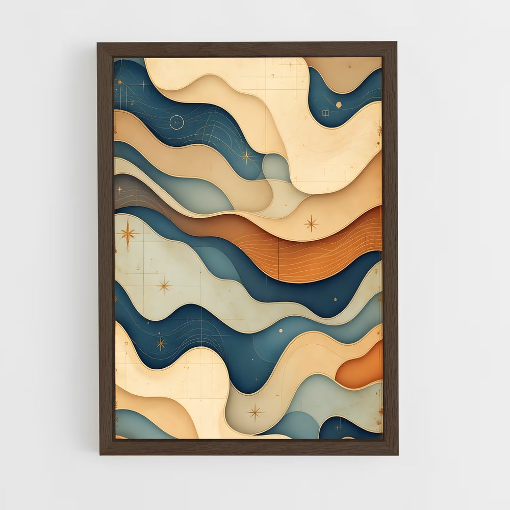 ap-maritime motifs-4 cadre Bois foncé