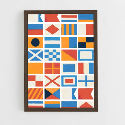 ap-maritime motifs-5 cadre Bois foncé
