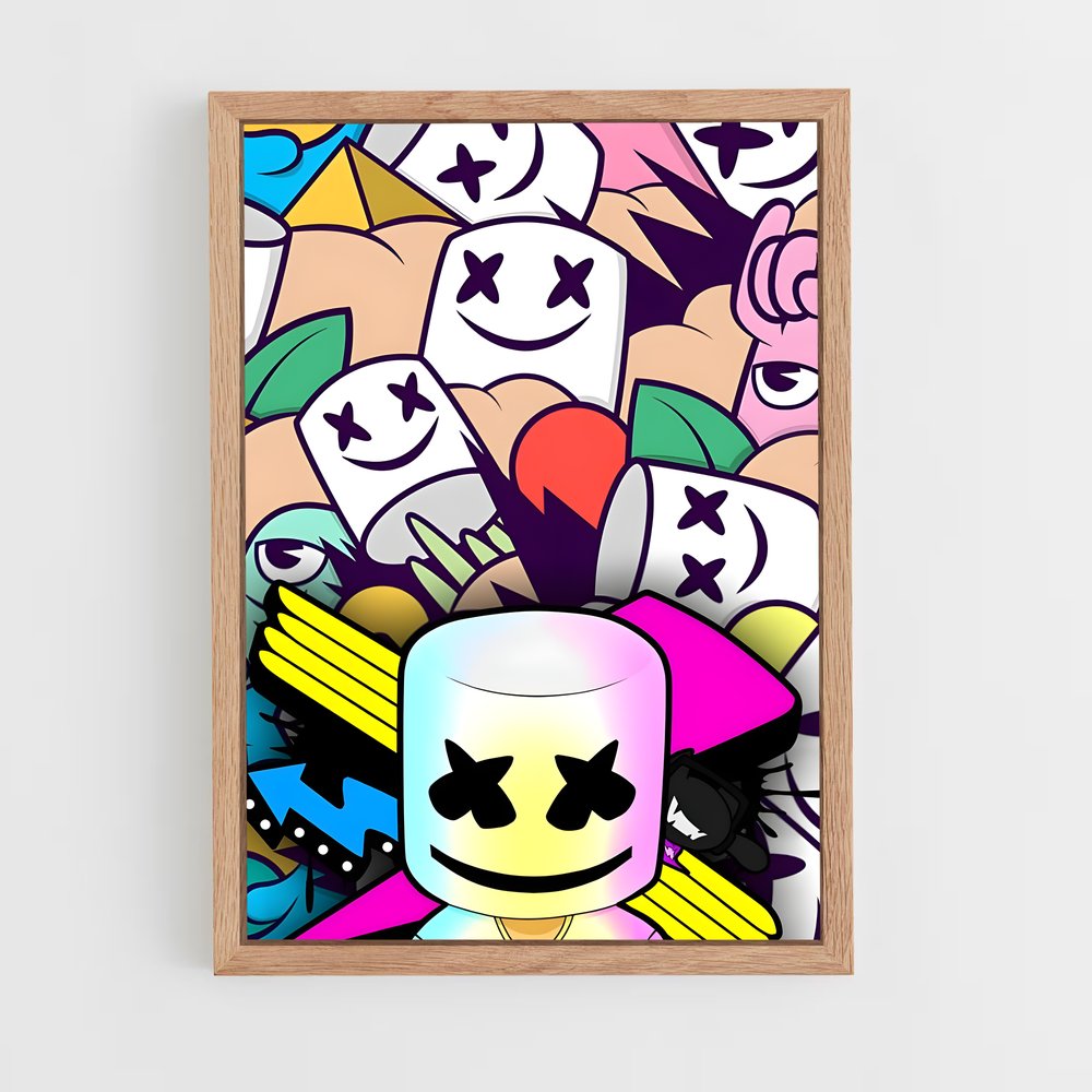 ap-marshmello-10 cadre Bois clair