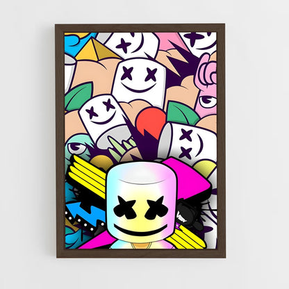 ap-marshmello-10 cadre Bois foncé