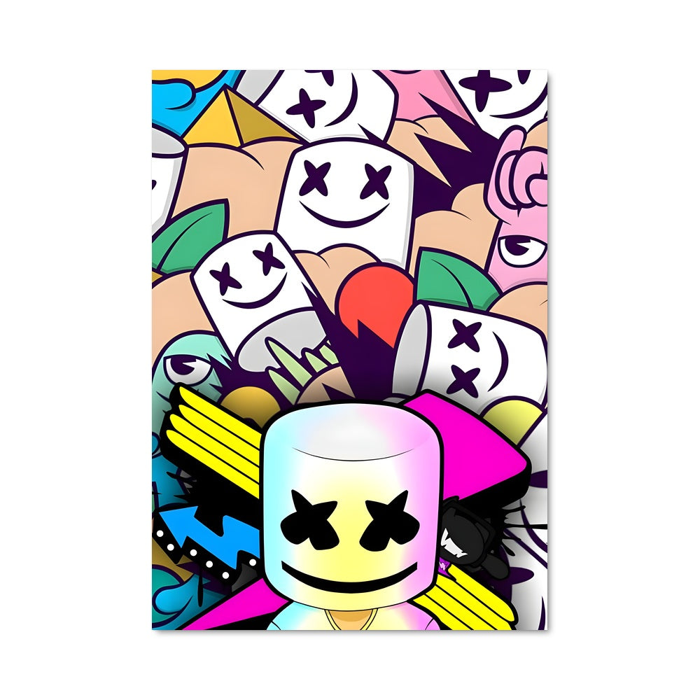 Poster Les Visages de Marshmello