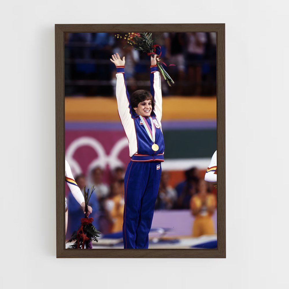 ap-mary lou retton-9 cadre Bois foncé