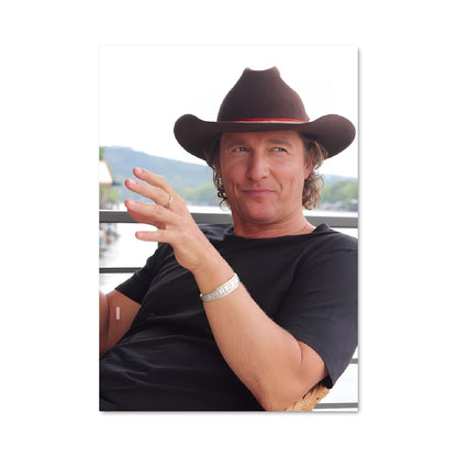 Poster Cowboy sur le Banc