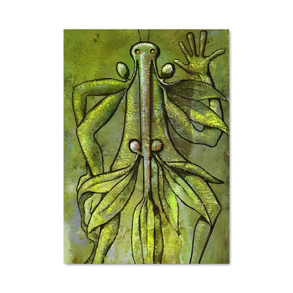 Poster Visage de Feuille