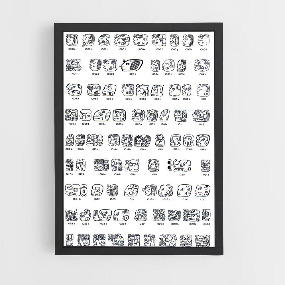 ap-maya glyphs-1 cadre Noir