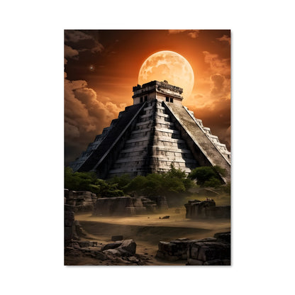 Poster Lune de Chichén Itzá
