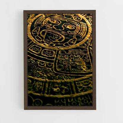 ap-mayan calendar-1 cadre Bois foncé