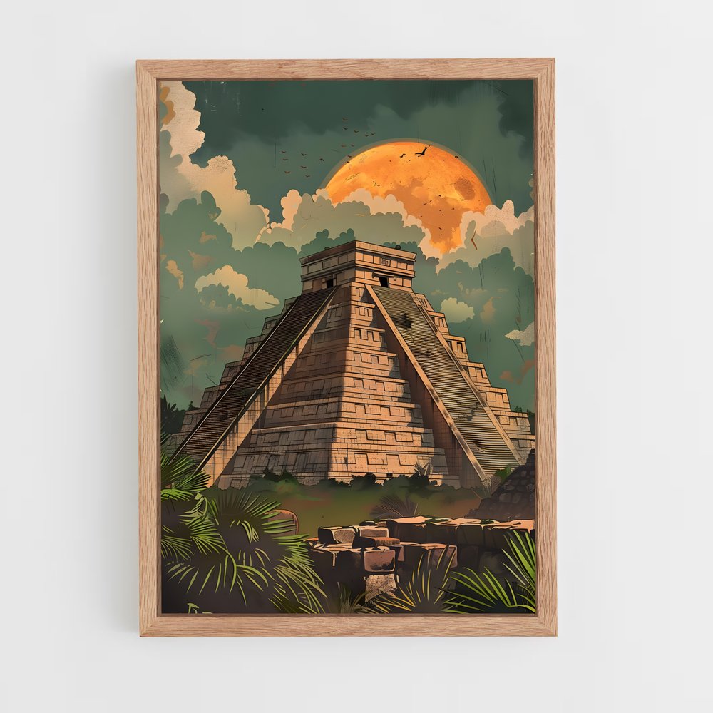 ap-mayan pyramid-2 cadre Bois clair