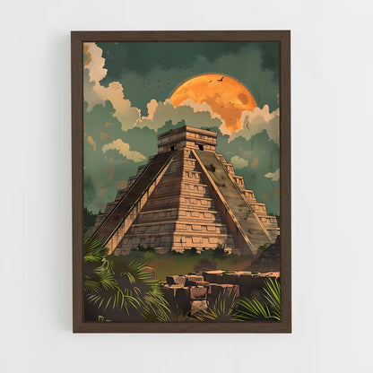 ap-mayan pyramid-2 cadre Bois foncé