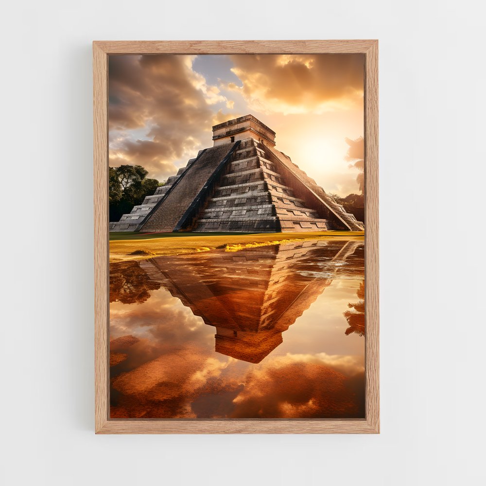 ap-mayan pyramid-8 cadre Bois clair