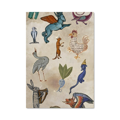 Poster Oiseaux Médiévaux