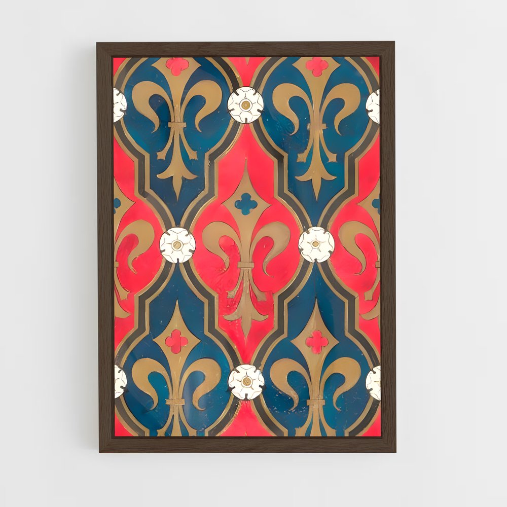 ap-medieval patterns-1 cadre Bois foncé